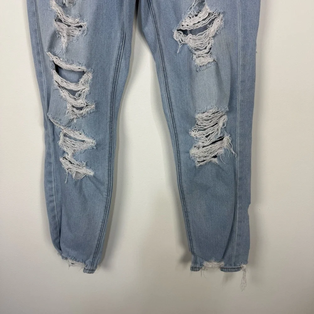American Eagle Mom Jean Distressed Ripped Denim Jeans